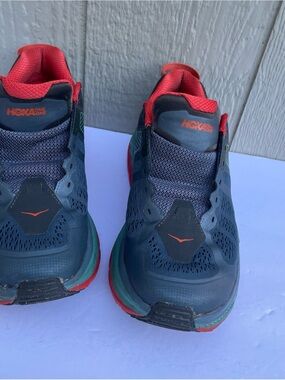 Hoka One One Stinson ATR 5 Running Shoes Mens 9 Blue/Orange F27219E read